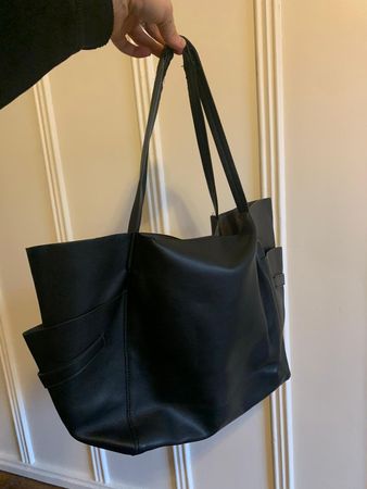 Zara – Imitation Leather Big Cabas Bag