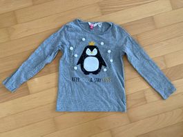 Langarm Shirt mit Pinguin und Bommeln "Kids" - Bio-Baumwolle