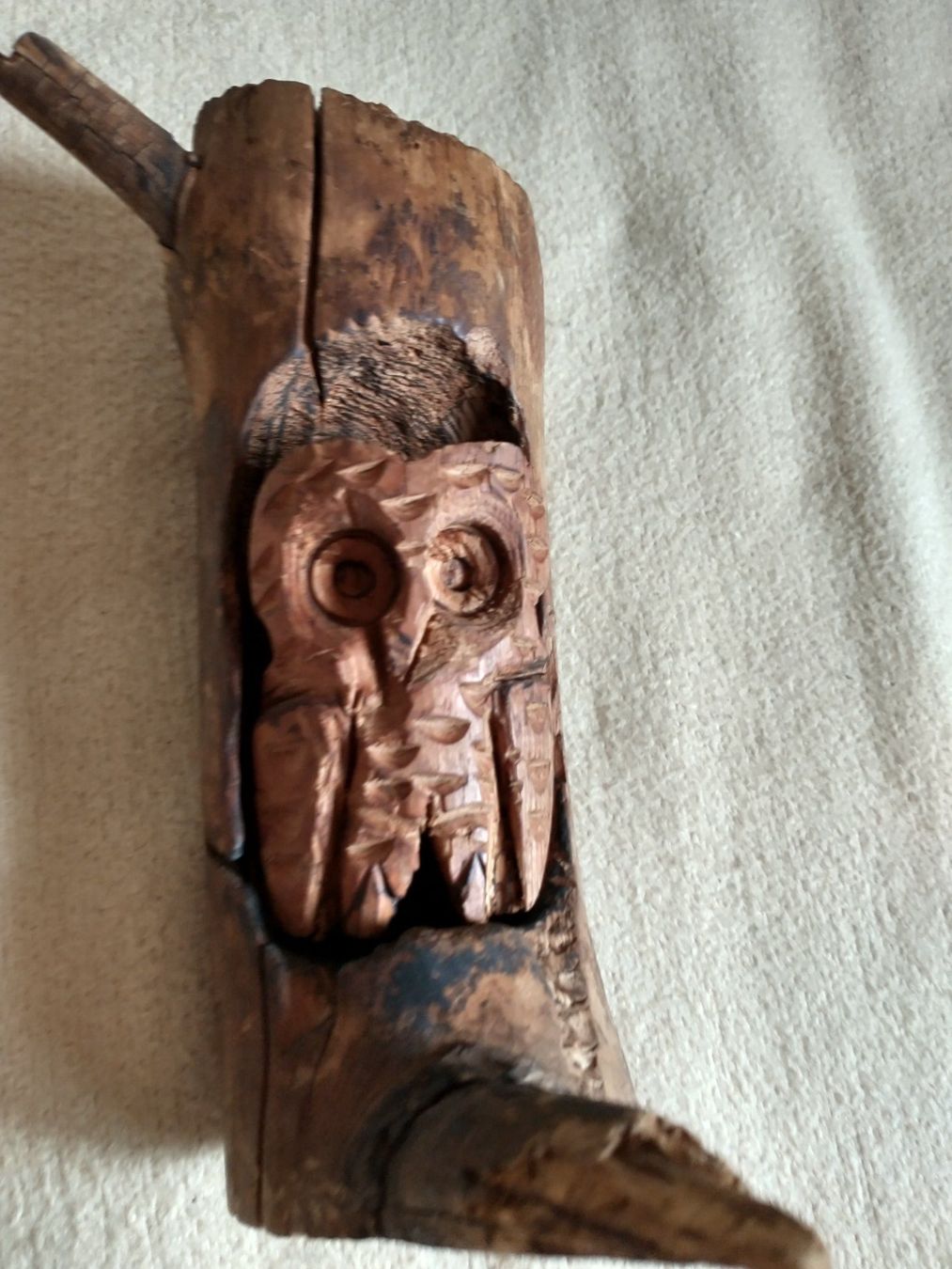 Sculture & Statue: Geschnitzte Eule aus Holz, Handarbeit,  vintage Top! – Usato da Löhningen venduto da Chimae67 3