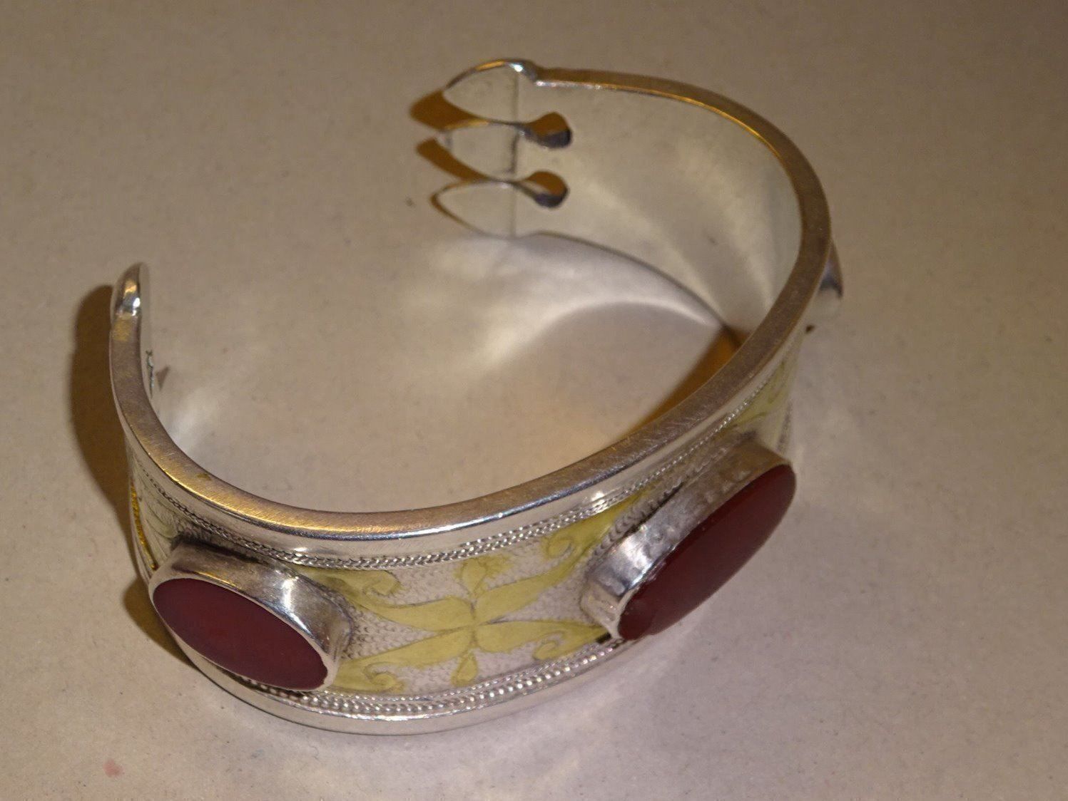 Bracciali & Braccialetti: Karneol Armreif - echt Silber – Usato da Esslingen venduto da eintagammeer 2