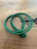 Lederarmband geflochten, grün, 1mal getragen