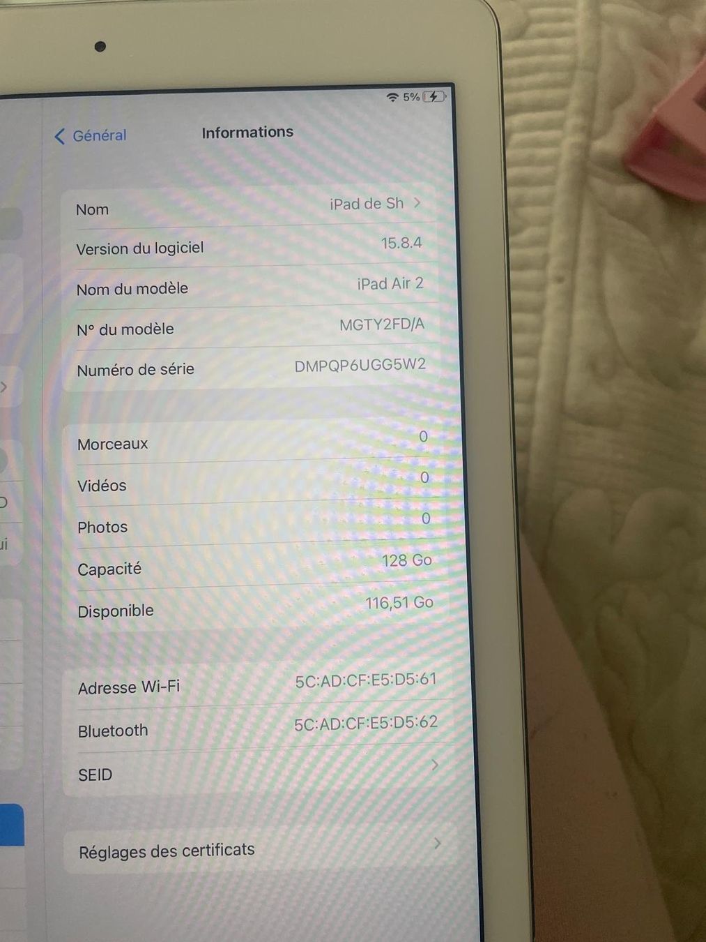 Apple Tablet PC: IPAD AIR 2, 128 GO, MODEL: MGTY2FD/A – Gebraucht aus Pully von esa_rfc6 1