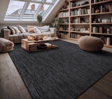 riesig‼️ XXXL Teppich 240x340 cm Indoor Outdoor Antrazith