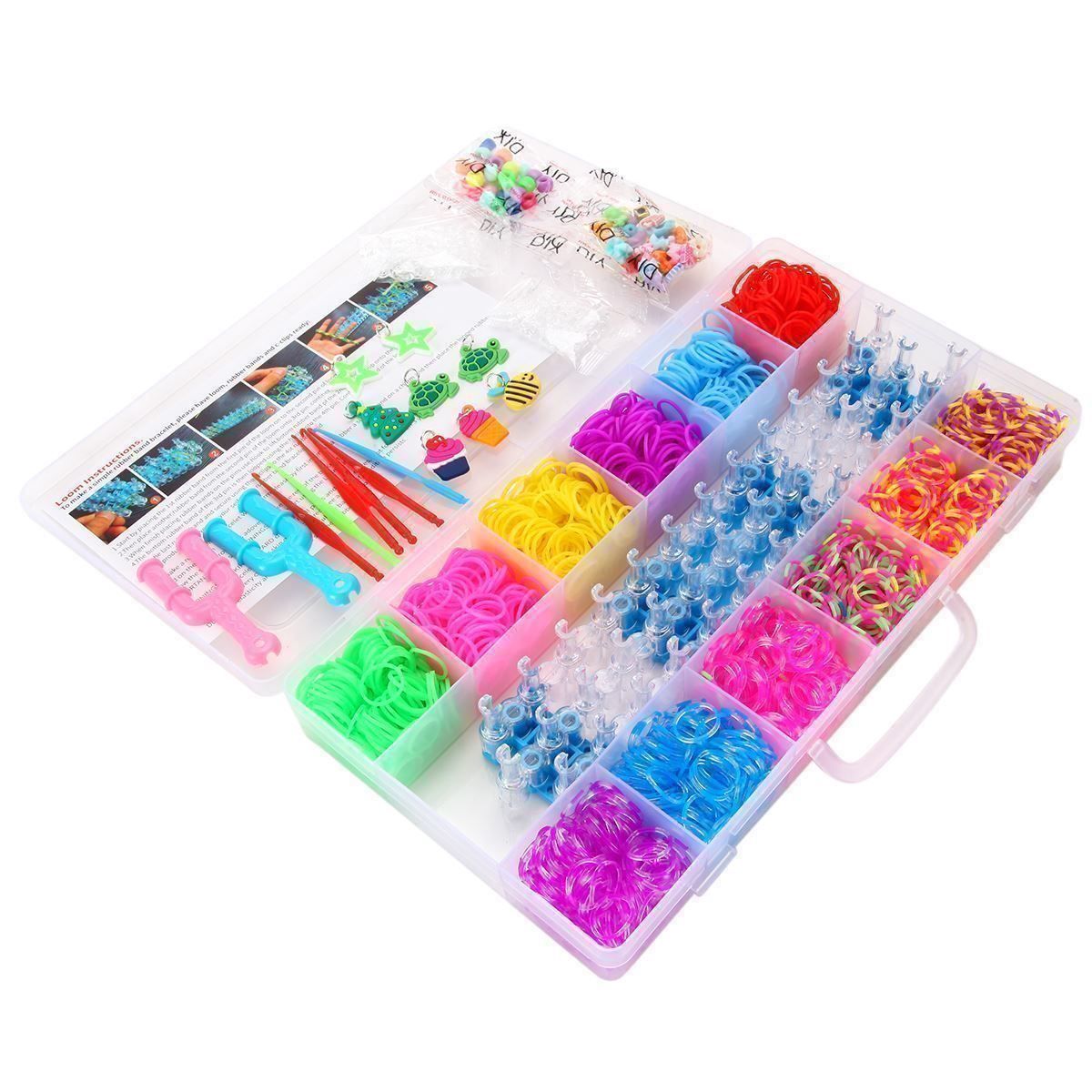 Bastelsets: 1800pcs Loom Bänder DIY Gummibänder Set – Neu (gemäss Beschreibung) aus Thun von  1