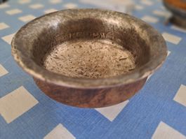 ANCIEN BOL TIBETAIN BOIS ARGENT
