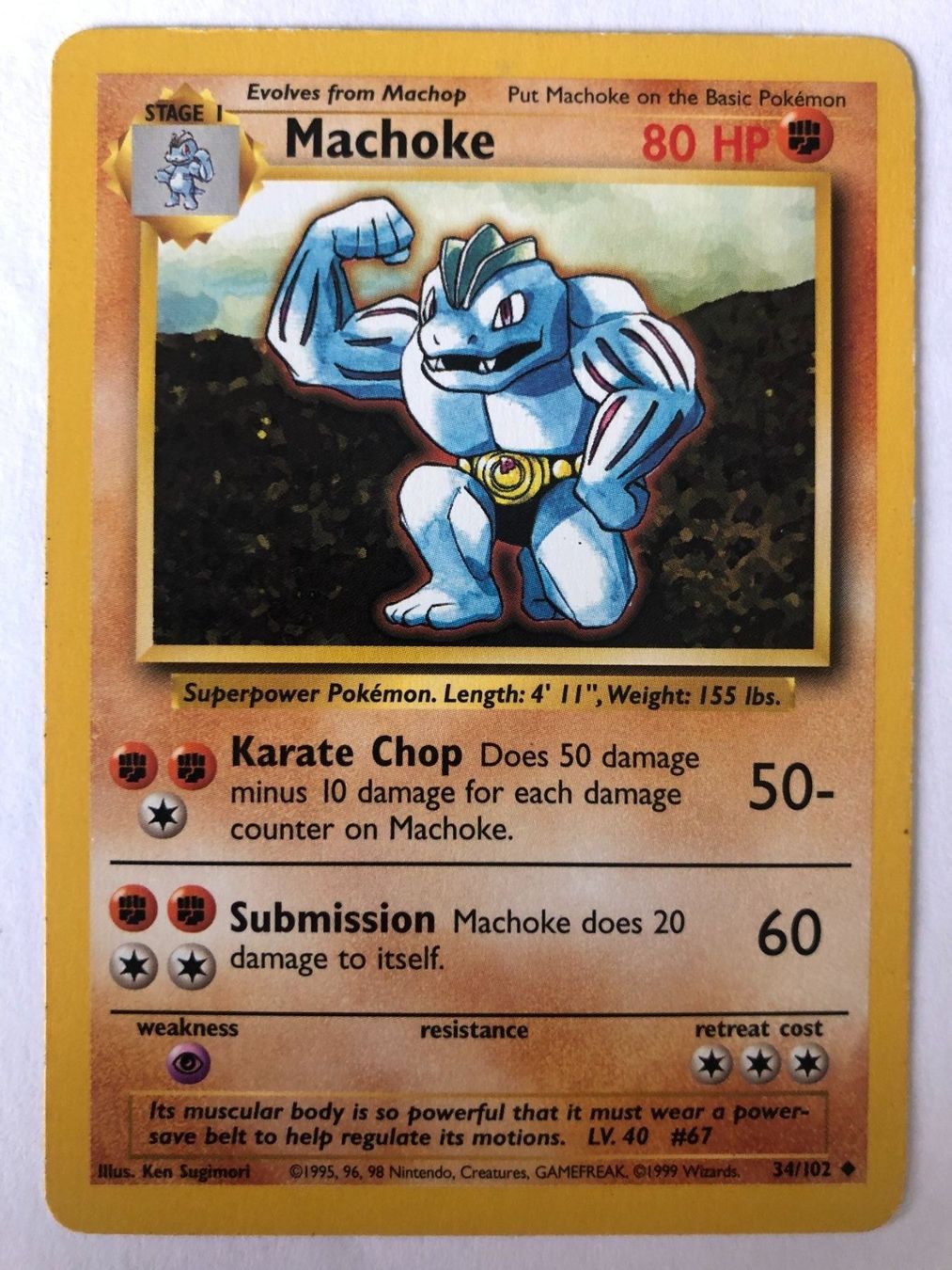 Pokémon Carte collezionabili: Machoke - Base Set - Pokemon – Usato da Nussbaumen AG venduto da Bika-Shop