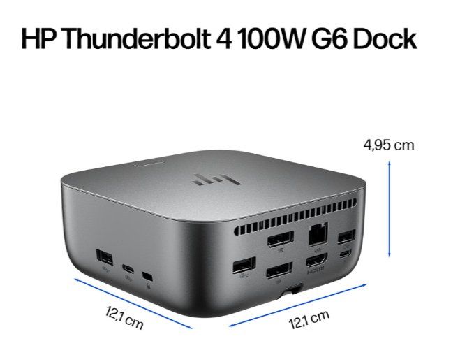 Hewlett Packard Docking station: HP Thunderbolt 4 100 W G6 Dockingstation – Nuovo e nell'imballaggio originale da Schenkon venduto da Skalden-Wolf 2