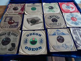 Sammlung 49 Schellack - Platten für alten Grammophon