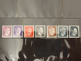 Lot de 7 timbres Deutsches Reich, état occasion correct