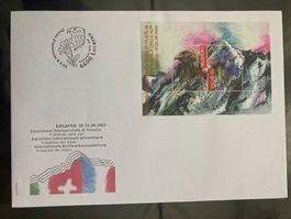 Schweiz 2003 Ersttagsbrief Block Trilaterale Adler Enzian