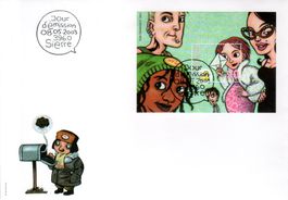 COMICS SONDERMARKE 2003 BLOCK MIT SONDERSTEMPEL - BR98