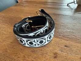 Schultergurt schwarz weiss Vintage Retro Tasche neuwertig