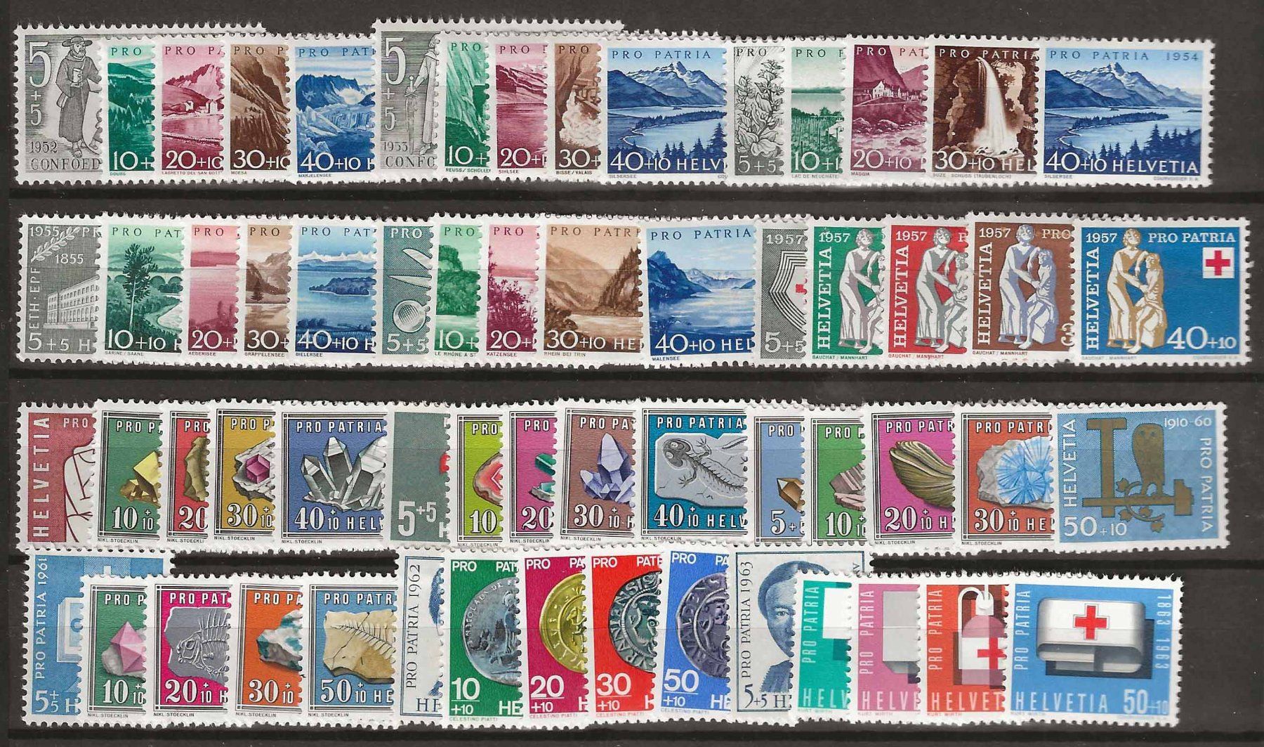 Alle Briefmarken: PP138 - Pro Patria 1938-1963 ** – Gebraucht aus Trélex von Phil_Albert 1