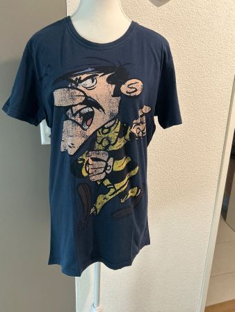 Herren T-Shirt Lucky Luke Comic Motiv blau Gr. M
