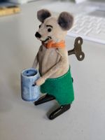 Spielzeug antik Schuco Maus mit Krug Tanzfigur Uhrwerkmaus