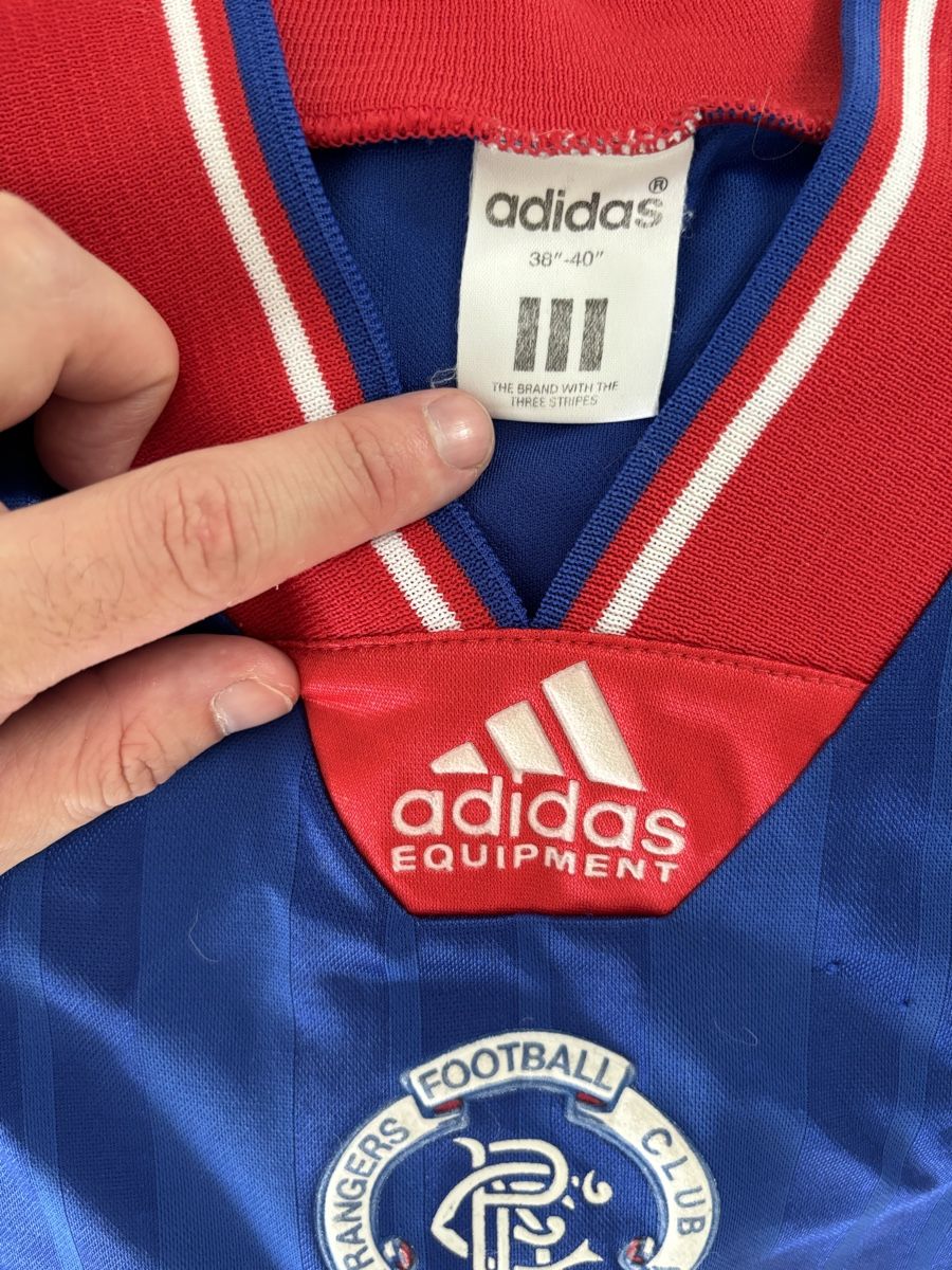 Adidas Leibchen & Hosen: 1992-94 Rangers Home Shirt – Gebraucht aus Castione von REER 2