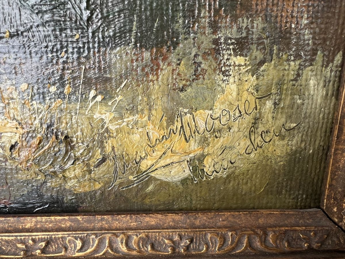 Tableaux: Landschaft mit Bauer Gemälde sign Marti Mooser – D'occasion à Hombrechtikon par vespa1954 4
