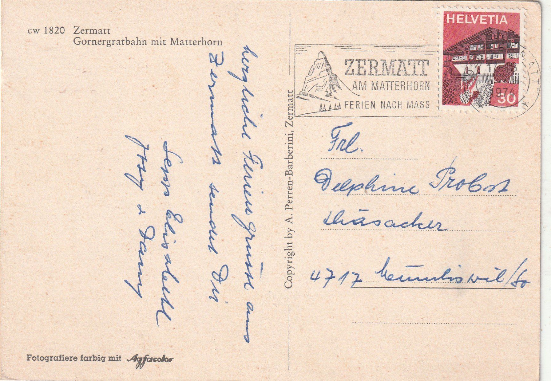 Cartes postales: Matterhorn - Bahn – D'occasion à Lumbrein par made02 1
