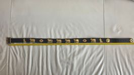 ETRO Ledergürtel, schwarz/gold, ca. 105 cm – Designer Gürtel