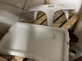 Hauck Essbrett für Hochstuhl weiss gebrauchter Zustand