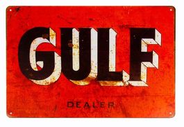 Gulf Dealer  Blechschild 20 x 30 cm. Kostenfreie Zustellung!