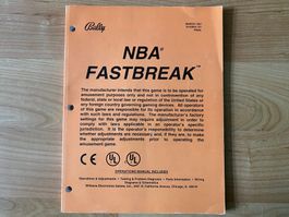 Original Flipper Handbuch – NBA FASTBREAK von Bally