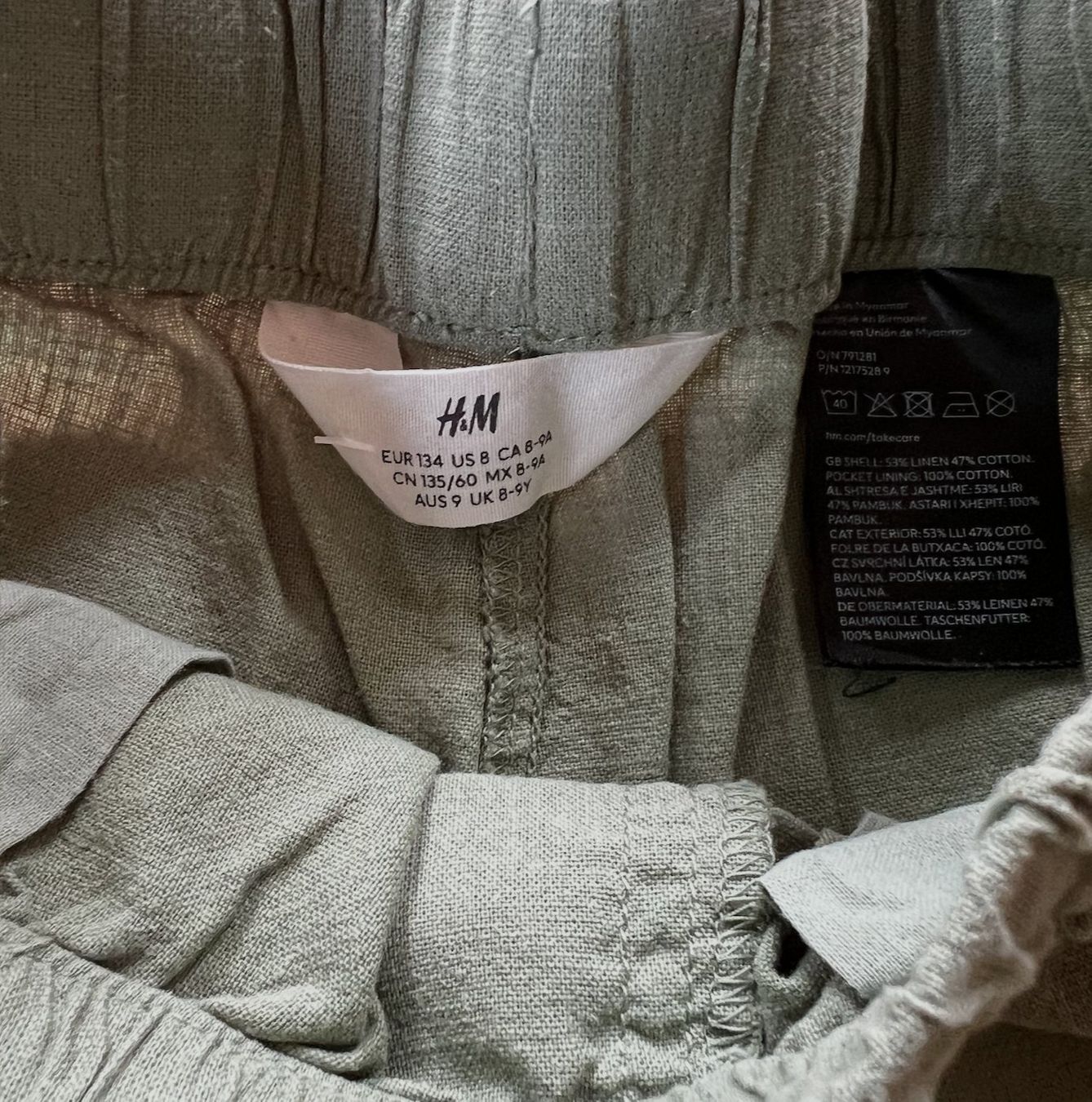 H&M Pantaloni: H&M Shorts Gr.134 - Leinen – Usato da Zürich venduto da meggimay 2