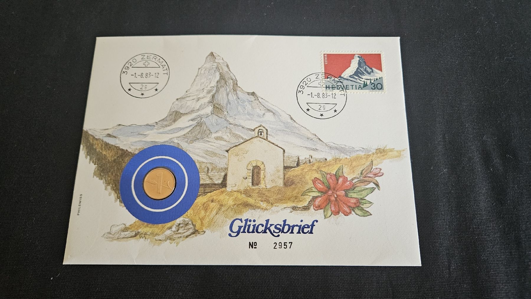 Tutti le monete: Numisbrief Nr. 2957 Zermatt 1.8.83 – Nuovo (secondo la descrizione) da Ettingen venduto da samiba 2