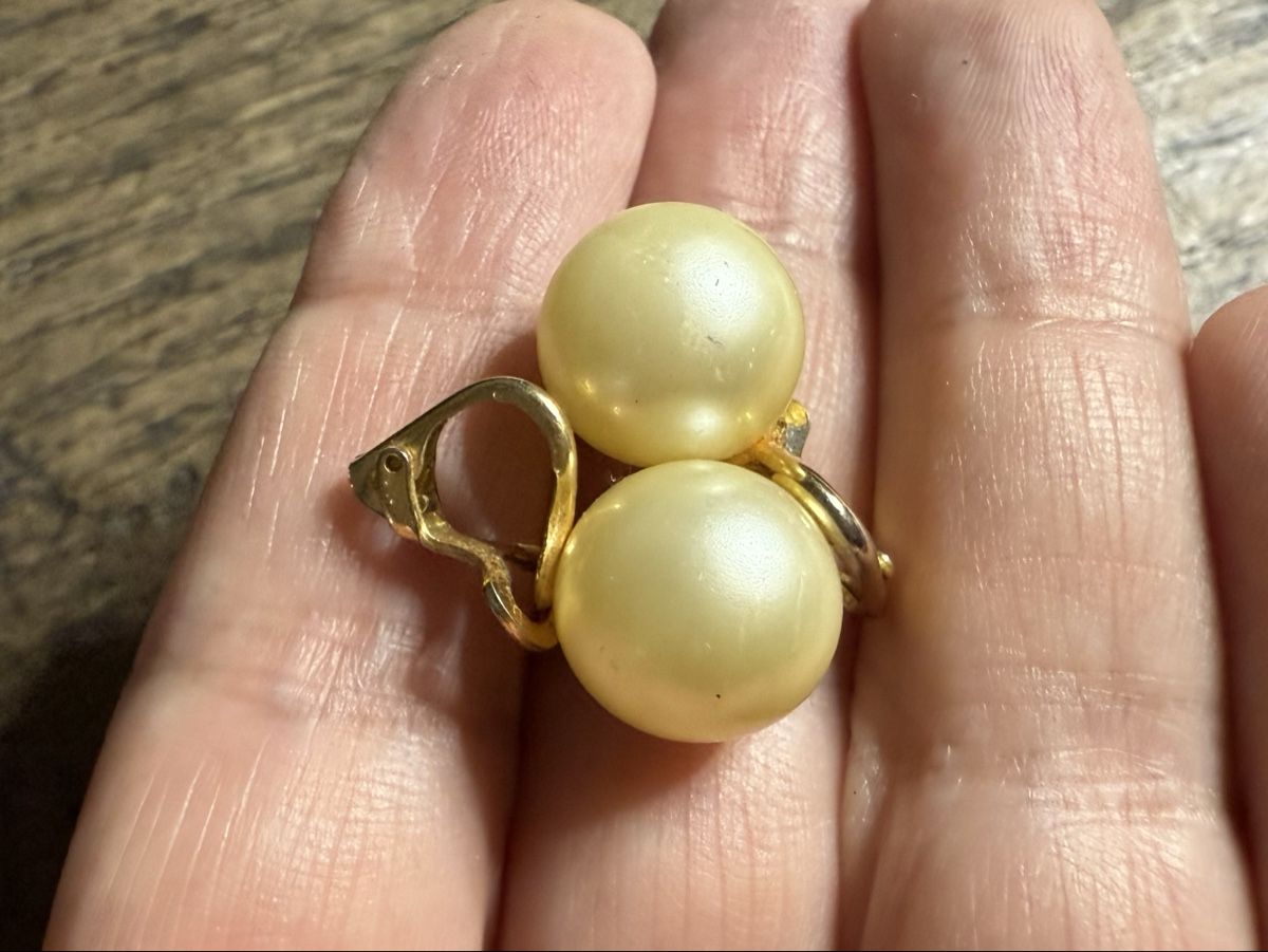 Ohrringe & -stecker: Elegante Perlen-Vintage-Clip-Ohrringe – Gebraucht aus Lamone von LaCantinaMagica 3
