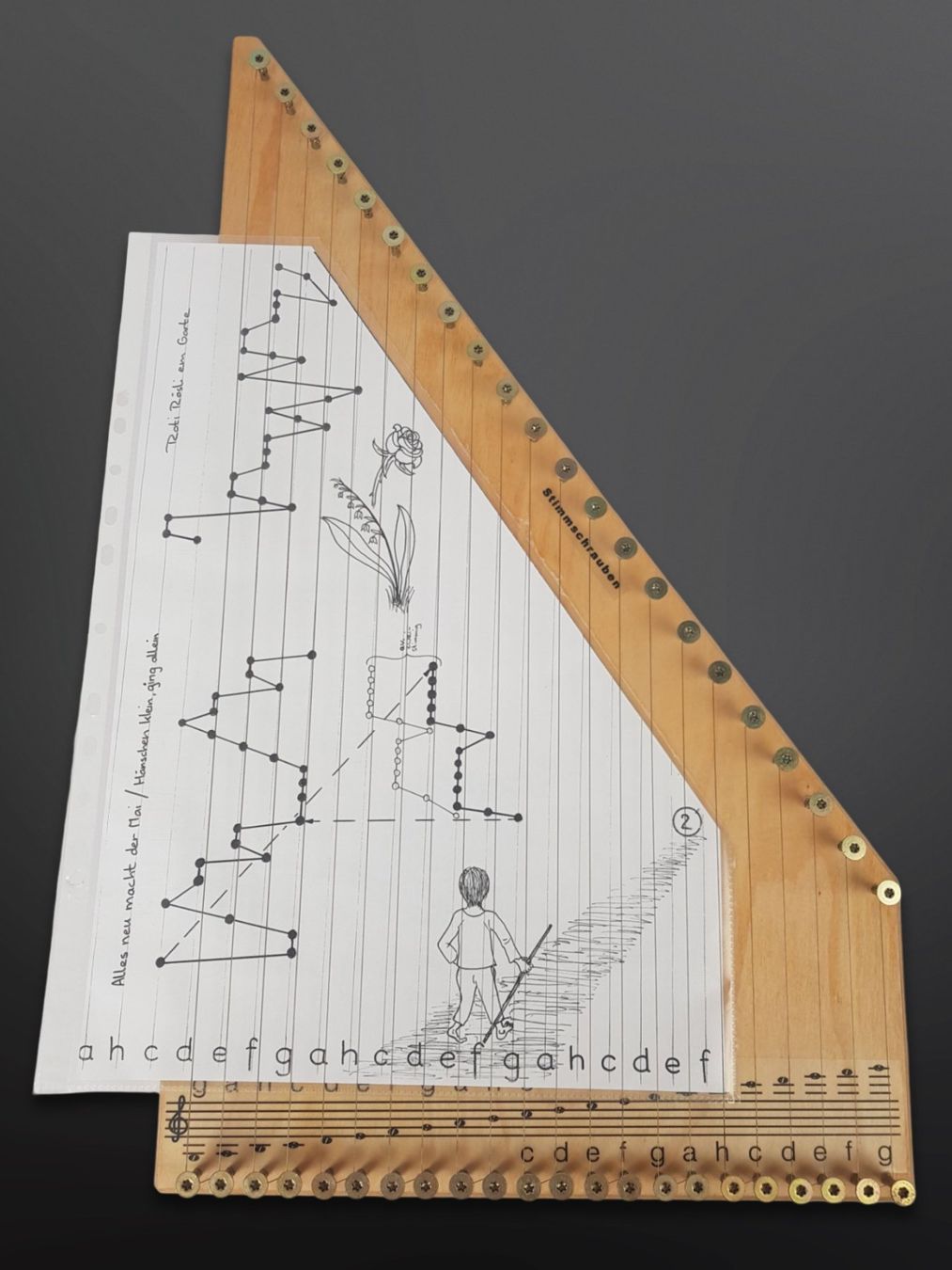 Strumenti musicali: BLATTNER Tischharfe & Melodienordner – Usato da Suhr venduto da Restwert_Suhr 1