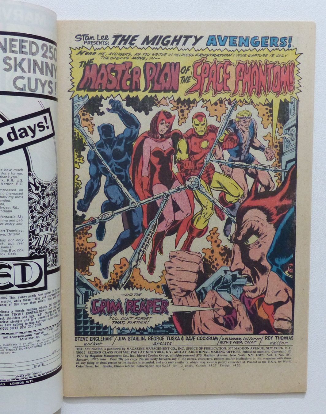 Fumetti: AVENGERS #107 GRIM REAPER IS BACK MARVEL 1973 – Usato da Lugano venduto da YouWantUS 1
