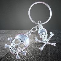 ☠️🔑 Doppelter Totenkopf-Schlüsselanhänger ☠️💫