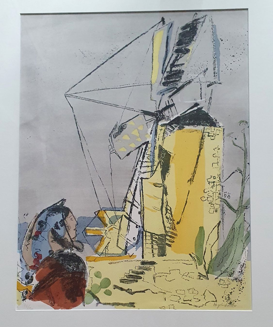 Grafica & Litografie: Max Hegetschweiler,  Lithographie "Windmühle" Signiert – Usato da Kreuzlingen venduto da Rschweiz1 1
