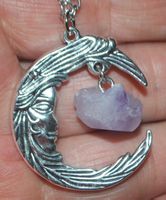 Halskette 33H – Mond mit Amethyst