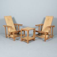 Bauhaus Sitzgruppe im Stil von Gerrit Rietveld