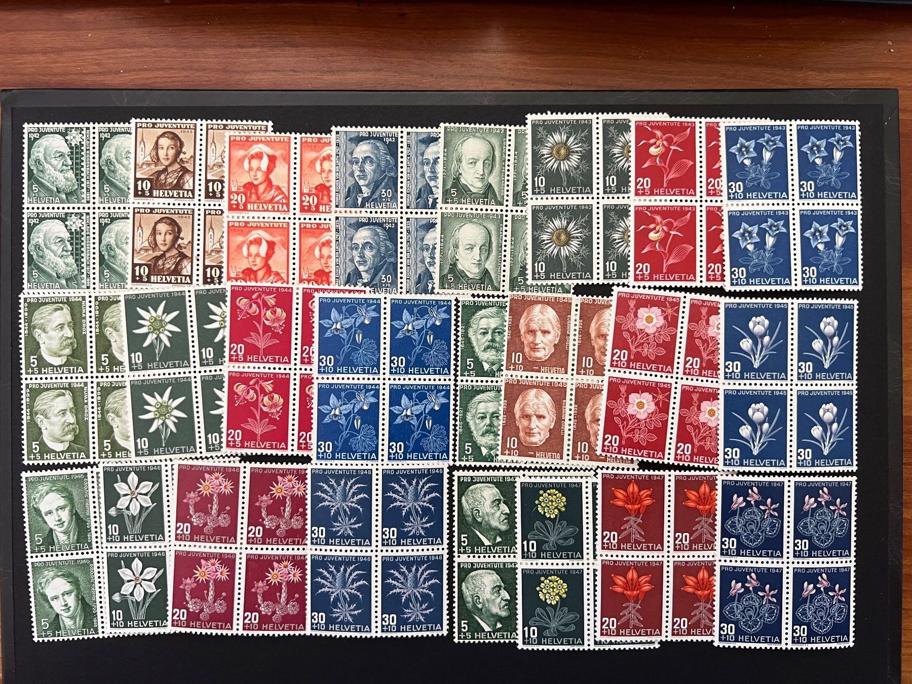 Tutti i francobolli: Pro Juventute Sammlung 1913-1957 Viererblock postfrisch 1a – Nuovo (secondo la descrizione) da Hinwil venduto da Sidi4 6