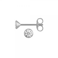 Kelchstecker rund 3mm Silber 925 mit Zirkonias
