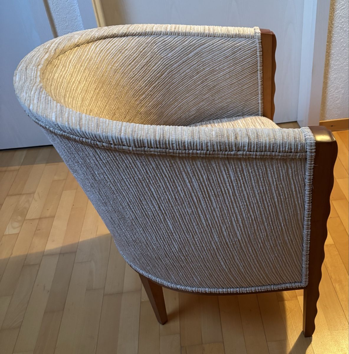 Poltrone: Fauteuil club bois tissu – Usato da Chénens venduto da elomedc 2