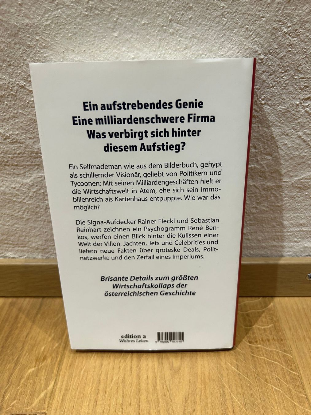 Libri: Inside Signa, Aufstieg & Fall des René Benko – Nuovo (secondo la descrizione) da Innertkirchen venduto da Urbachtal 1