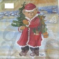Serviette santa bear (w515)