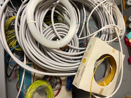 Grosses Elektro-Kabel Konvolut – Installationskabel, T-Draht