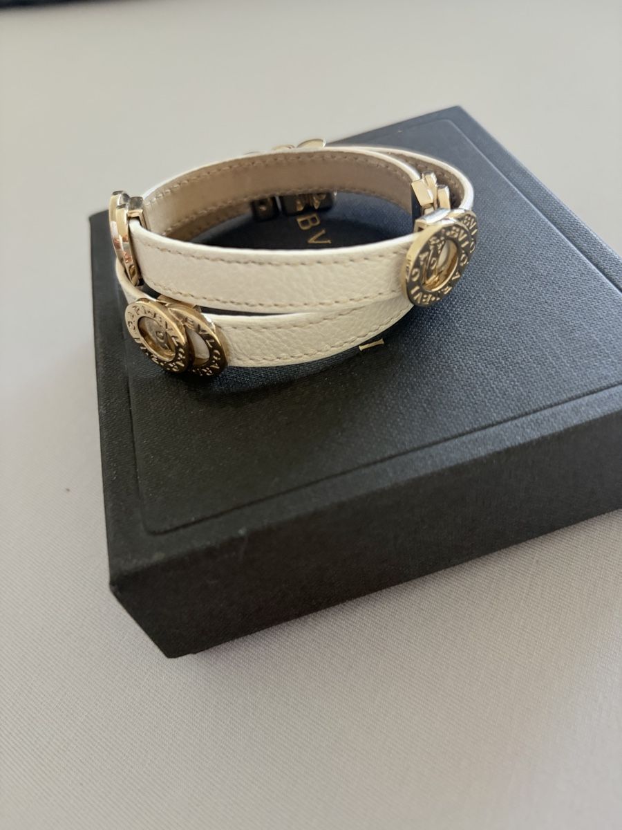 Bulgari Bracciali & Braccialetti: Bracelet cuir blanc Bulgari – Usato da Neuchâtel venduto da maxmar01 3