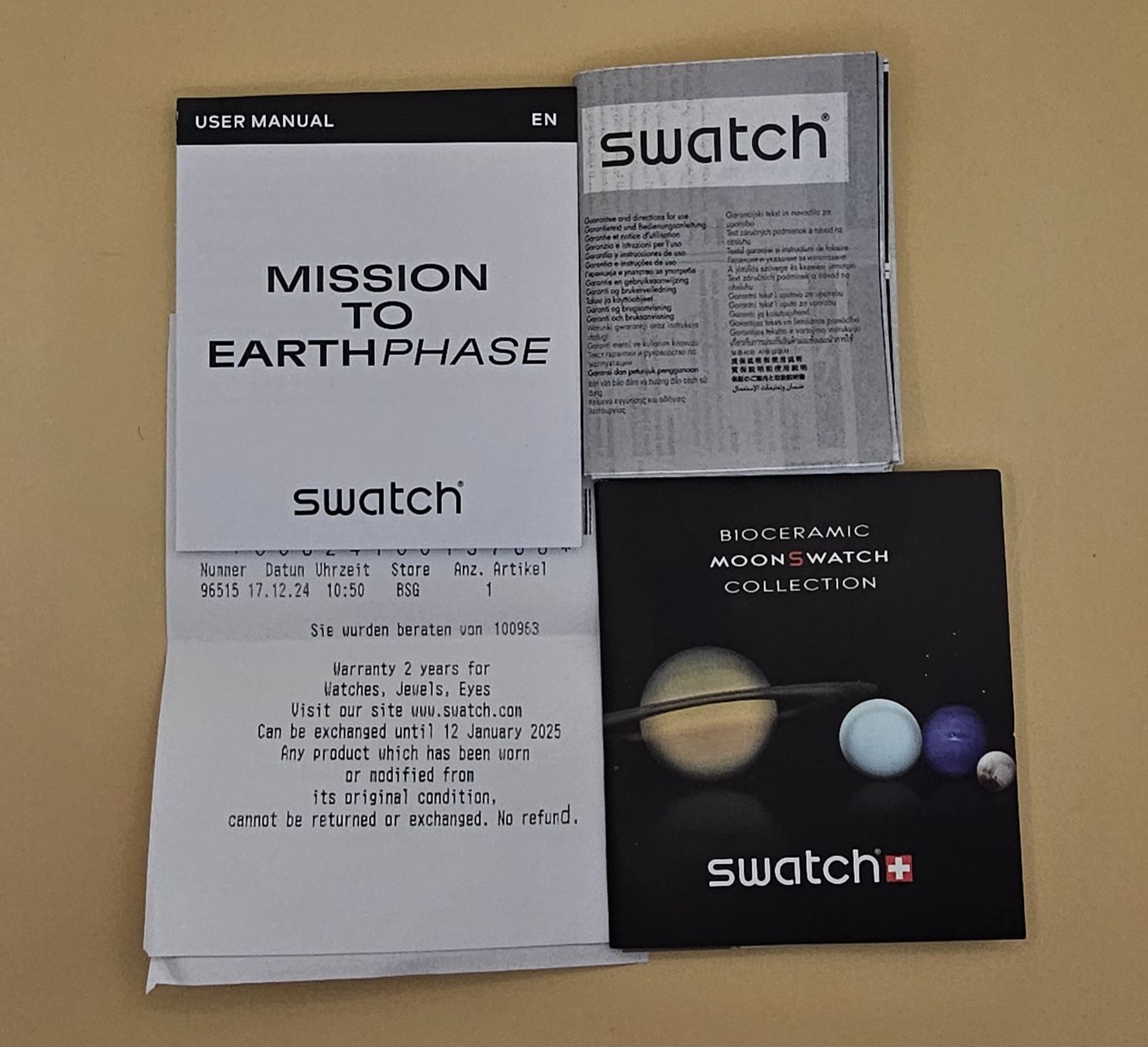 Omega Montres: Omega Swatch Moonswatch – Neuf avec emballage d'origine à Moosseedorf par Auktionsende 3