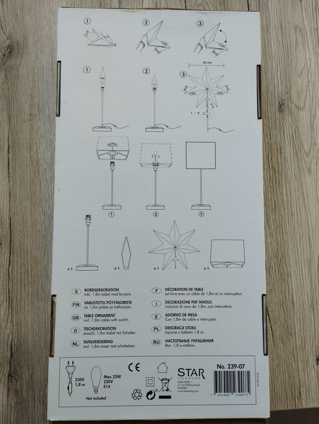 Lampade: Dekoleuchte Kombi-Pack Stern und Schirm – Nuovo (secondo la descrizione) da Bonstetten venduto da SurpriseShop 1