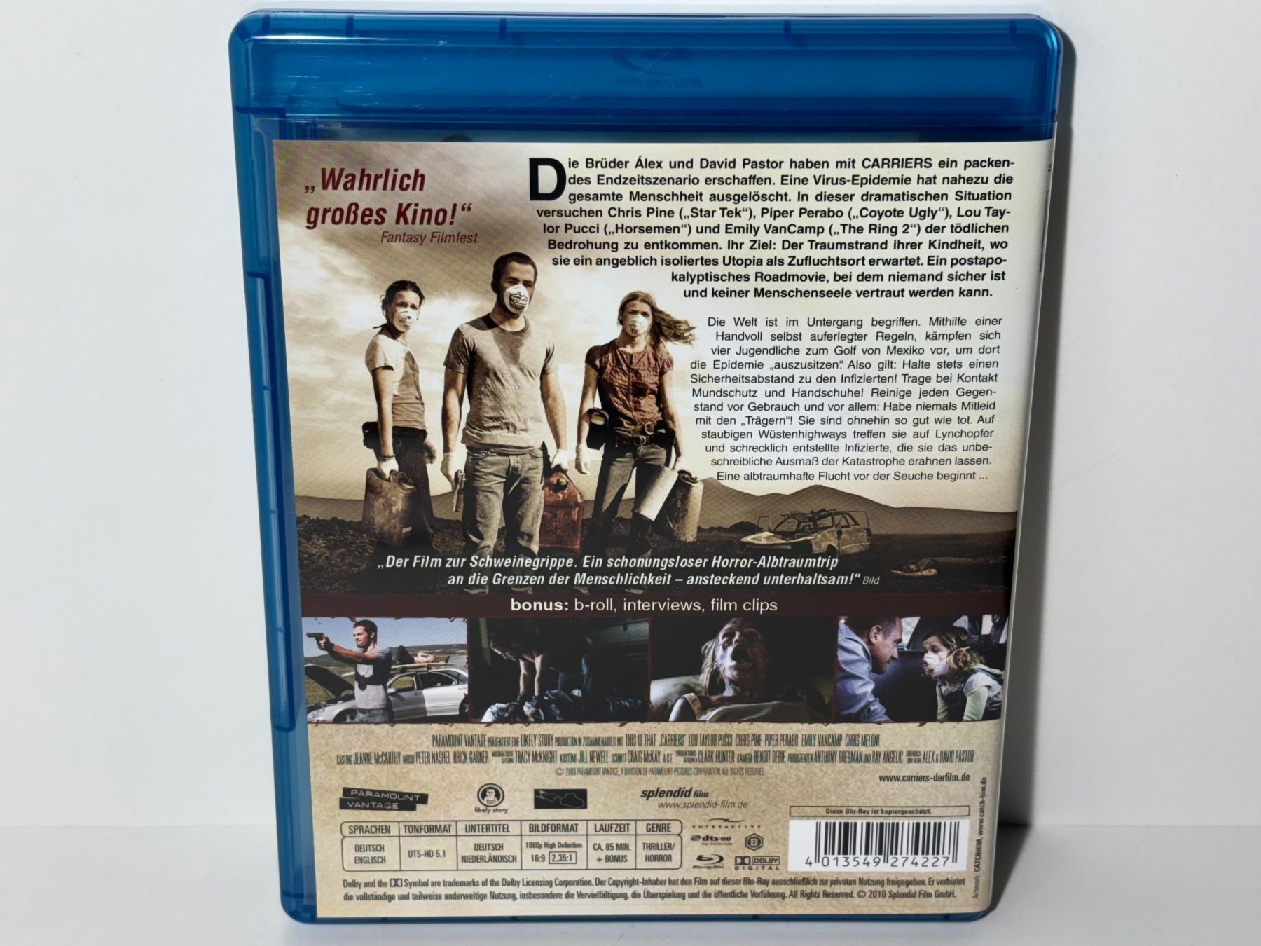 Tutti i DVDs: Carriers Blu Ray – Usato da Wilderswil venduto da Sstriker 1