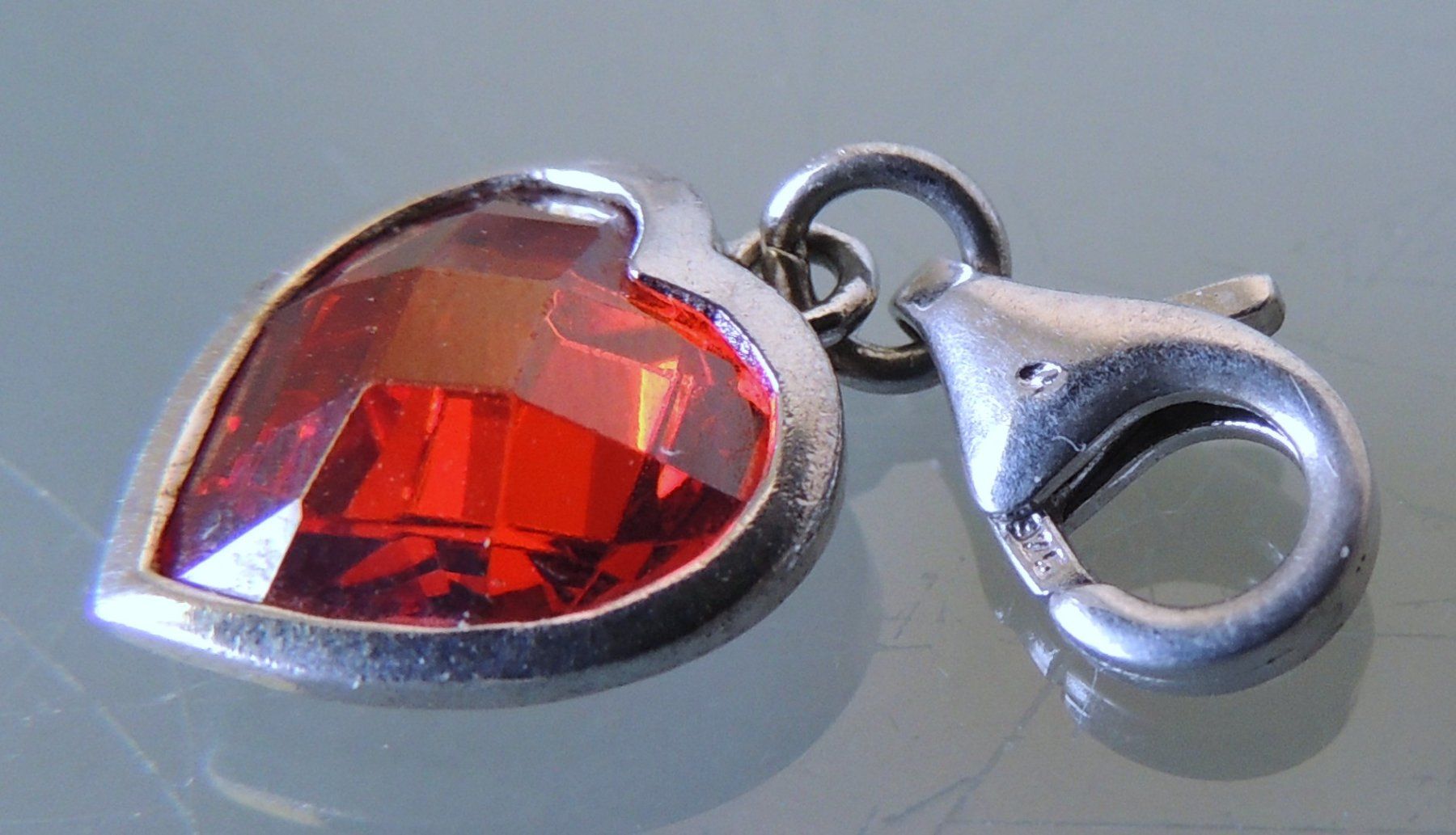 Ciondoli: Silber 925 Herz Charm Anhänger – Usato da Waldenburg venduto da schaller707 4