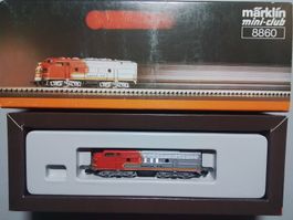 Neu OVP Märklin Z 8860 F7A Santa Fe 337 Diesellok USA