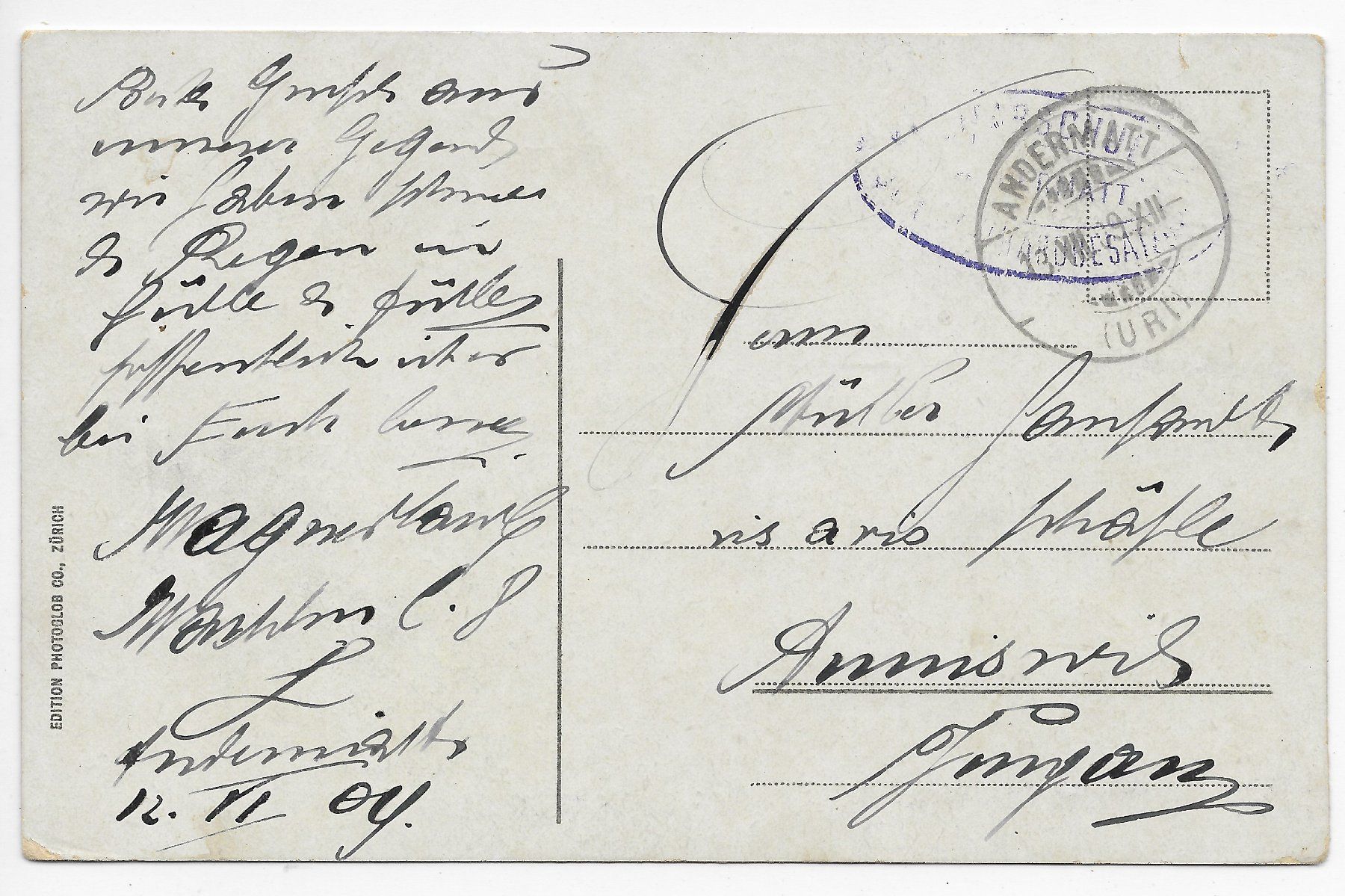 Ansichtskarten: Furkastrasse und Rhonegletscher, Postkutsche – Gebraucht aus Hefenhofen von Richsalz 1