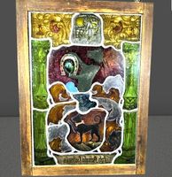 🛡️Edles Glasbild Joh. Arnold Hüfenüs–Rarität & Blickfang!🎨