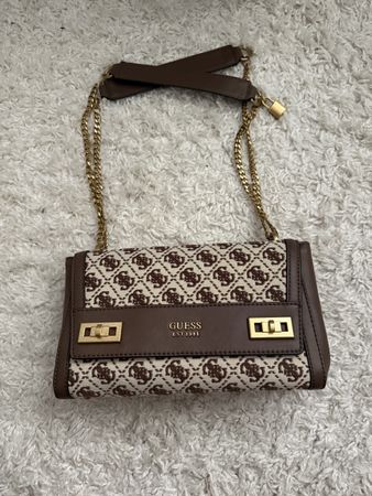 Umhängetasche Guess braun mit Muster guter Zustand